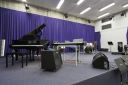 the stage of the jazz studio