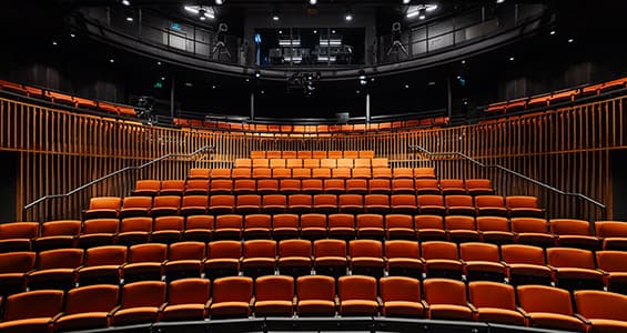 A view of an ECU City theatre looking from the stage